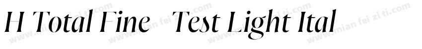 H Total Fine   Test Light Italic字体转换